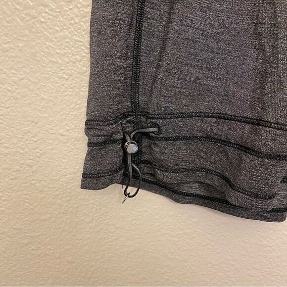 Lululemon run Tame Me Cinch Bungee Toggle Black Iris gray Tank Top size 8 - Picture 6 of 10